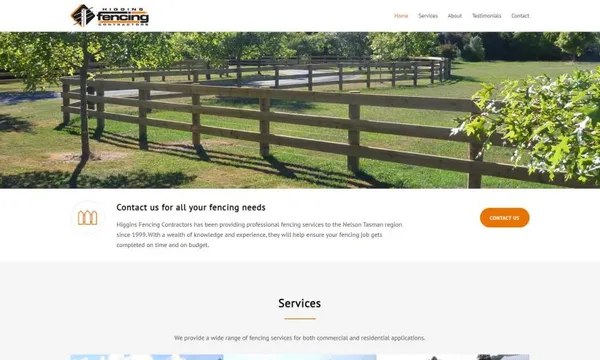 Higgins Fencing website